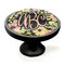 Boho Floral Black Custom Cabinet Knob (Side)