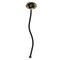 Boho Floral Black Plastic 7" Stir Stick - Oval - Single Stick