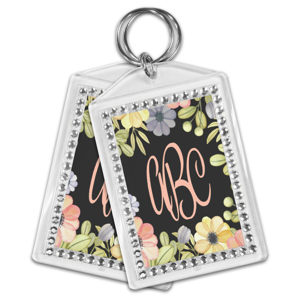 Boho Floral Bling Keychain - MAIN