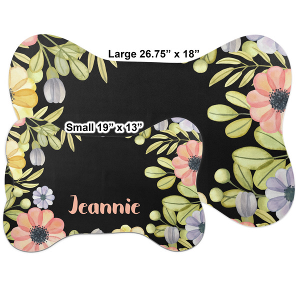 Boho Floral Bone Shaped Mat Comparison