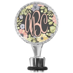 Boho Floral Wine Bottle Stopper (Personalized)