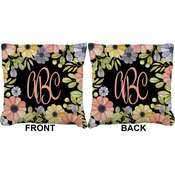 Boho Floral Burlap Pillow Approval