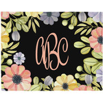 Boho Floral Woven Fabric Placemat - Twill w/ Monogram