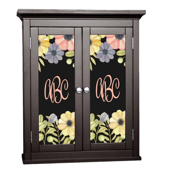 Custom Boho Floral Cabinet Decal - Medium (Personalized)