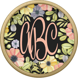 Boho Floral Cabinet Knob - Gold (Personalized)