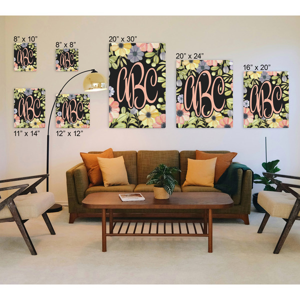 Boho Floral Canvas Prints - Multiple Sizes