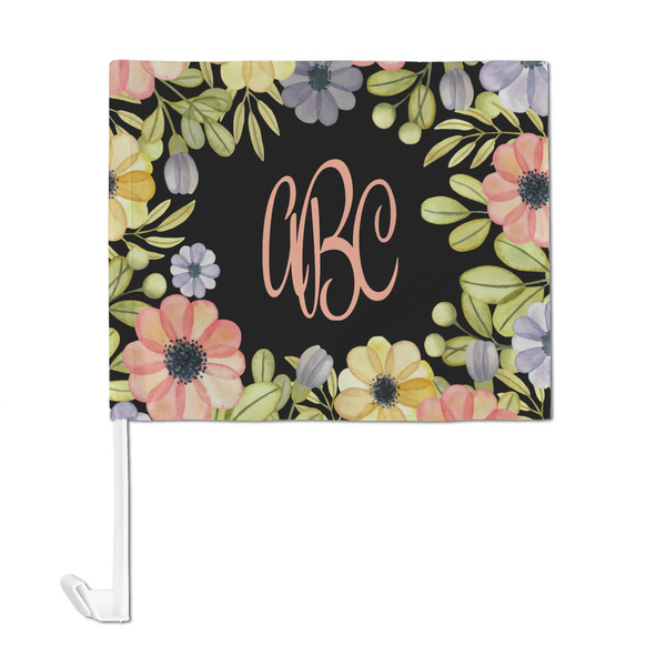 Boho Floral Car Flag - Large - FRONT