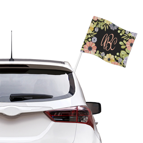 Boho Floral Car Flag - Large - LIFESTYLE