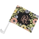 Boho Floral Car Flag - Small w/ Monogram