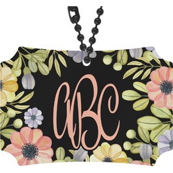 Boho Floral Rear View Mirror Ornament (Personalized)