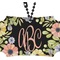 Boho Floral Rear View Mirror Ornament (Personalized)