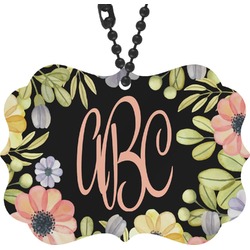 Boho Floral Rear View Mirror Decor (Personalized)