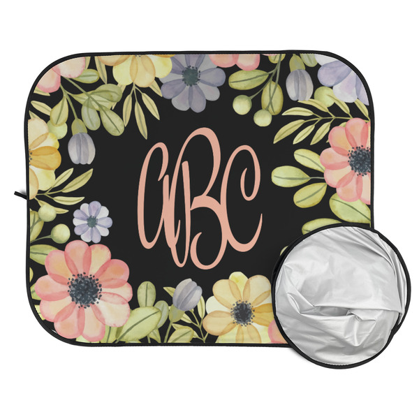 Boho Floral Car Sun Shades - FOLDED & UNFOLDED