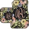 Boho Floral Car Floor Mats Set - 2 Front & 2 Back (Personalized)