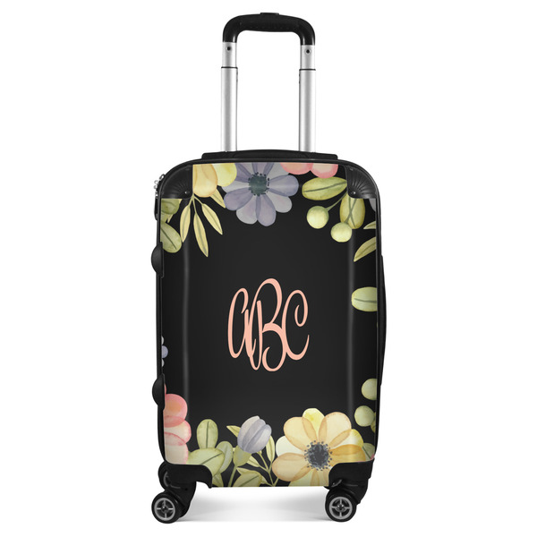 Custom Boho Floral Suitcase - 20" Carry On (Personalized)