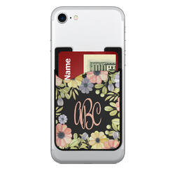 Boho Floral 2-in-1 Cell Phone Credit Card Holder & Screen Cleaner (Personalized)