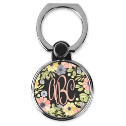Boho Floral Cell Phone Ring Stand & Holder (Personalized)