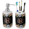 Boho Floral Ceramic Bathroom Accessories