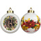 Boho Floral Ceramic Christmas Ornament - Poinsettias (APPROVAL)
