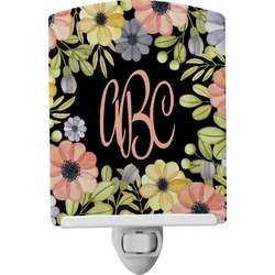 Boho Floral Ceramic Night Light (Personalized)