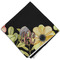 Boho Floral Cloth Napkins - Personalized Dinner (Folded Four Corners)