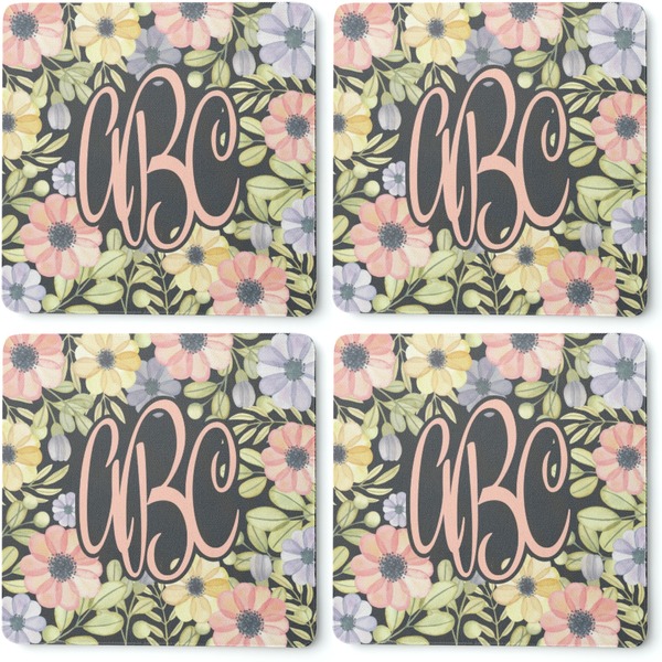 Boho Floral Coaster Rubber Back - Apvl