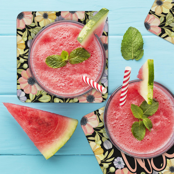 Boho Floral Coaster Set - LIFESTYLE