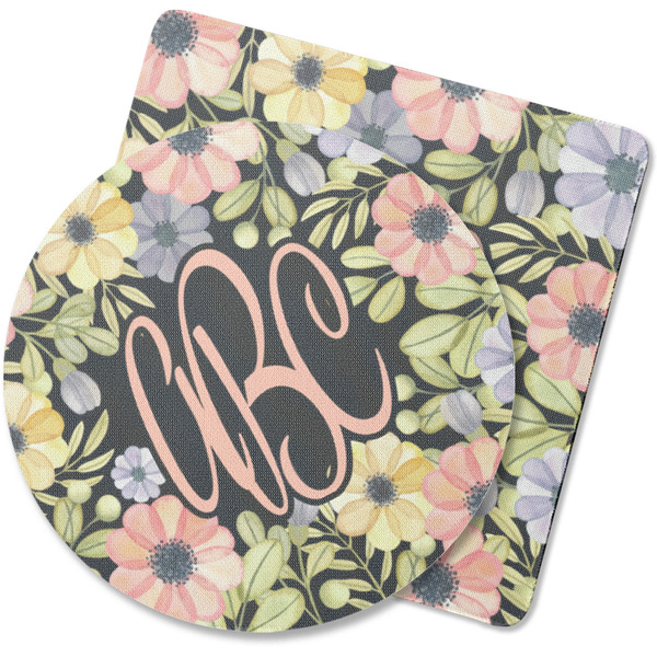 Custom Boho Floral Rubber Backed Coaster (Personalized)