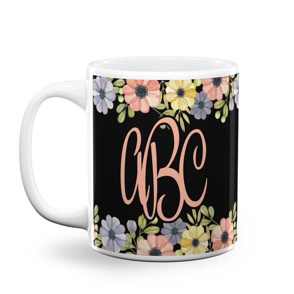 Custom Boho Floral Coffee Mug (Personalized)