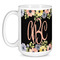 Boho Floral Coffee Mug - 15 oz - White