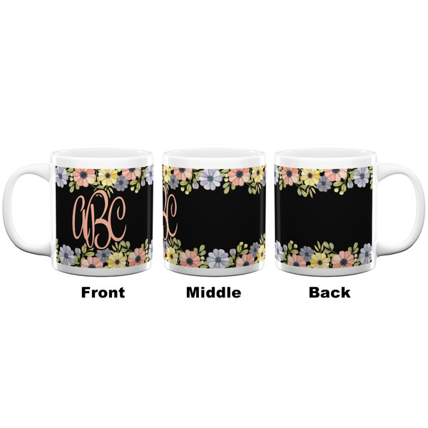 Boho Floral Coffee Mug - 20 oz - White APPROVAL