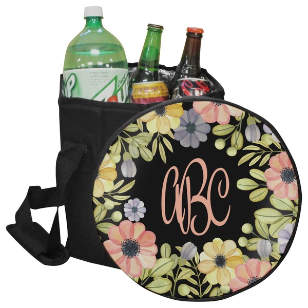 Custom Boho Floral Collapsible Cooler & Seat (Personalized)
