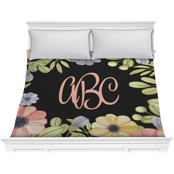 Custom Boho Floral Comforter - King (Personalized)