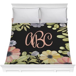 Boho Floral Comforter - Full / Queen (Personalized)