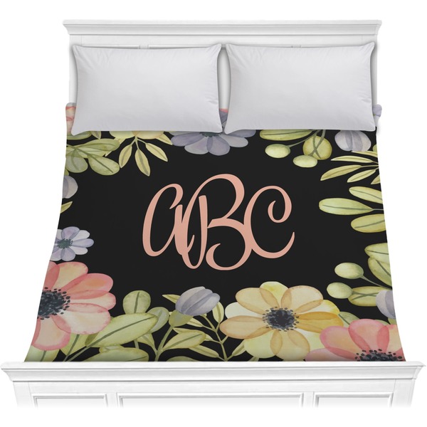 Custom Boho Floral Comforter - Full / Queen (Personalized)