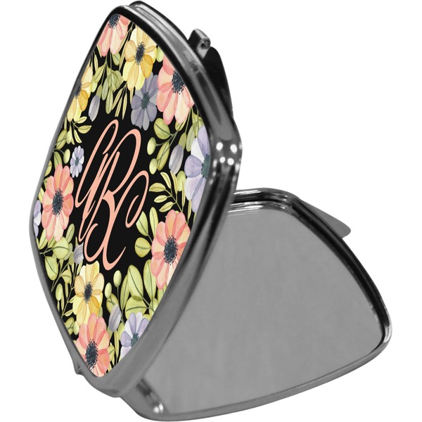 Boho Floral Compact Mirror (Side View)