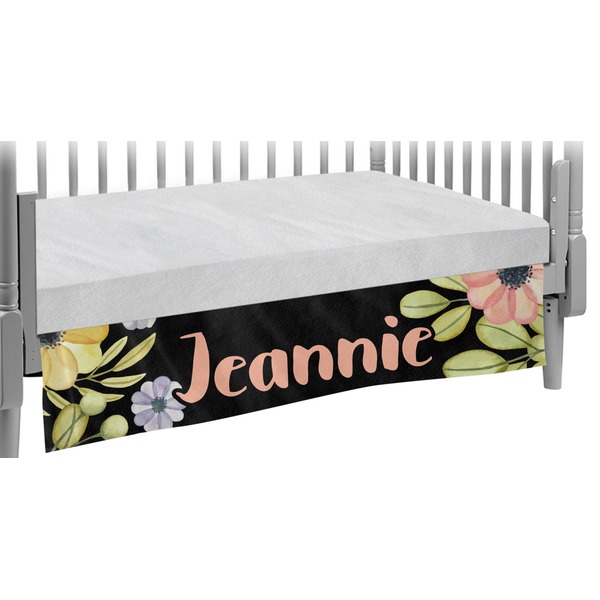 Custom Boho Floral Crib Skirt (Personalized)