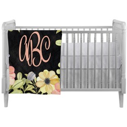 Boho Floral Crib Comforter / Quilt (Personalized)