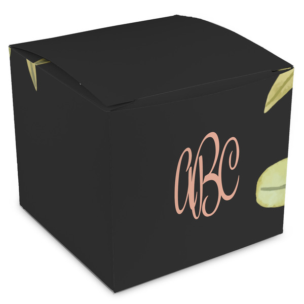 Custom Boho Floral Cube Favor Gift Boxes (Personalized)