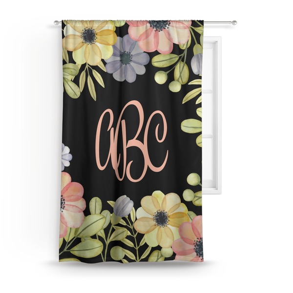 Custom Boho Floral Curtain - 50"x84" Panel (Personalized)