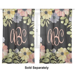 Boho Floral Curtain Panel - Custom Size (Personalized)