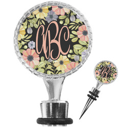 Boho Floral Wine Bottle Stopper (Personalized)