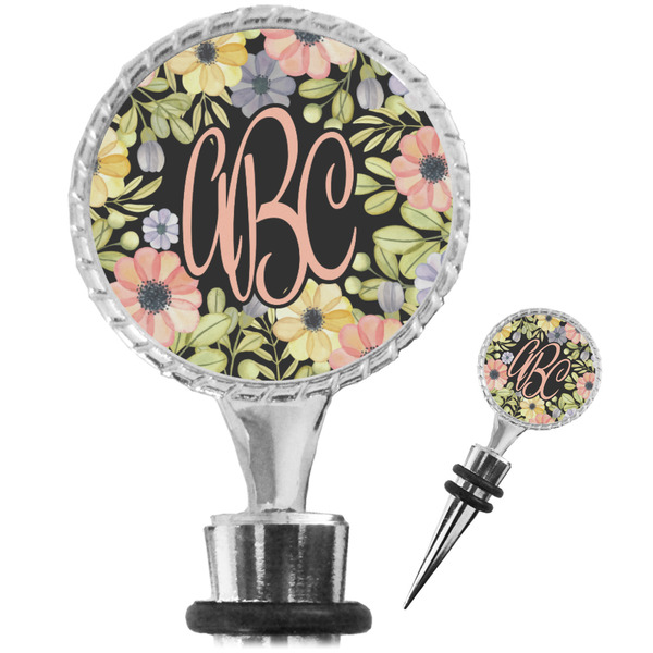 Custom Boho Floral Wine Bottle Stopper (Personalized)