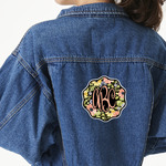 Boho Floral Twill Iron On Patch - Custom Shape - X-Large (Personalized)
