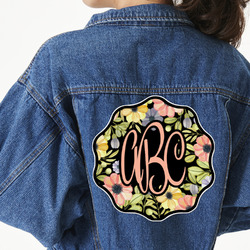 Boho Floral Twill Iron On Patch - Custom Shape - 3XL (Personalized)