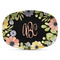 Boho Floral Plastic Platter - Microwave & Oven Safe Composite Polymer (Personalized)