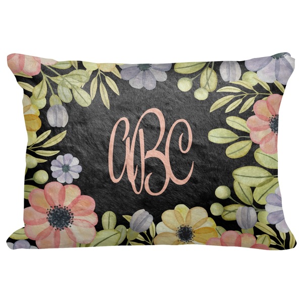 Custom Boho Floral Decorative Baby Pillowcase - 16"x12" (Personalized)