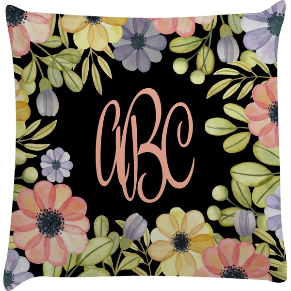Custom Boho Floral Decorative Pillow Case (Personalized)