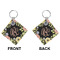 Boho Floral Diamond Keychain (Front + Back)