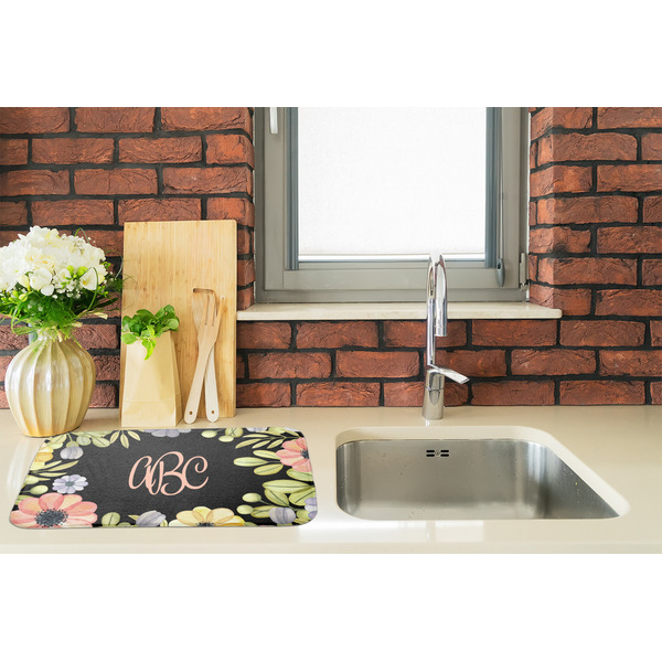 Boho Floral Dish Drying Mat - LIFESTYLE 2